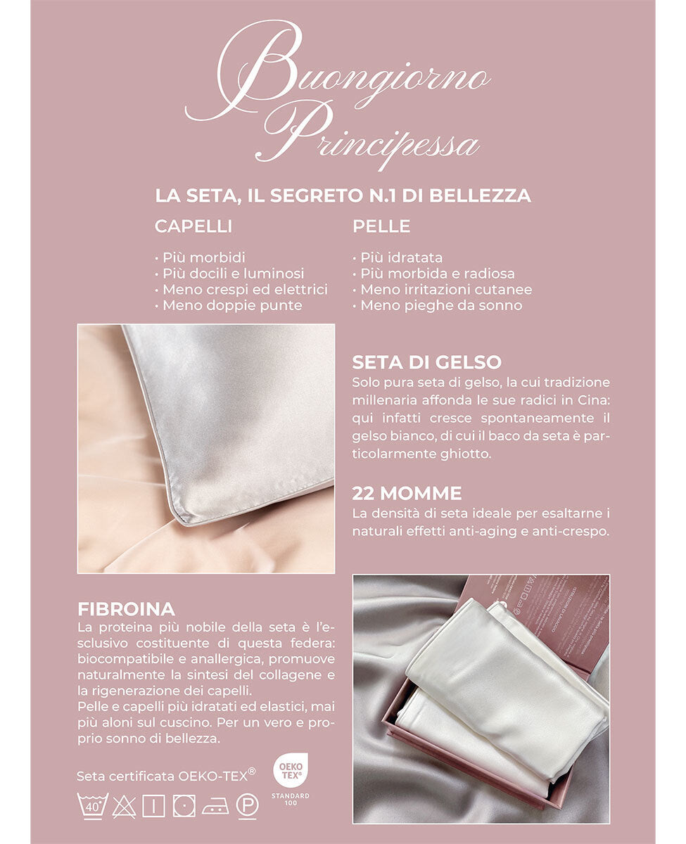 Federa in pura seta Buongiorno Principessa by Dondi Home Dondi Svad Forever
