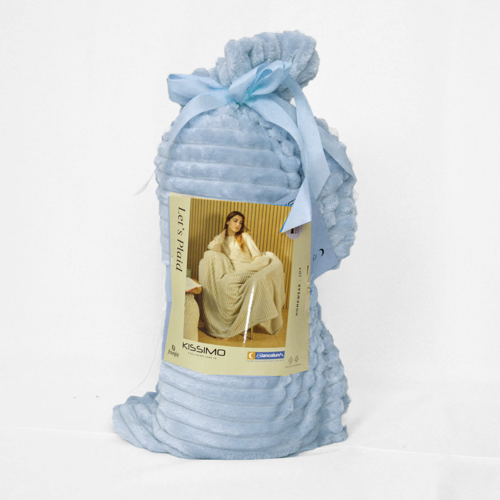 Coperta Plaid Kissimo art joy millerighe Kissimo Biancaluna
