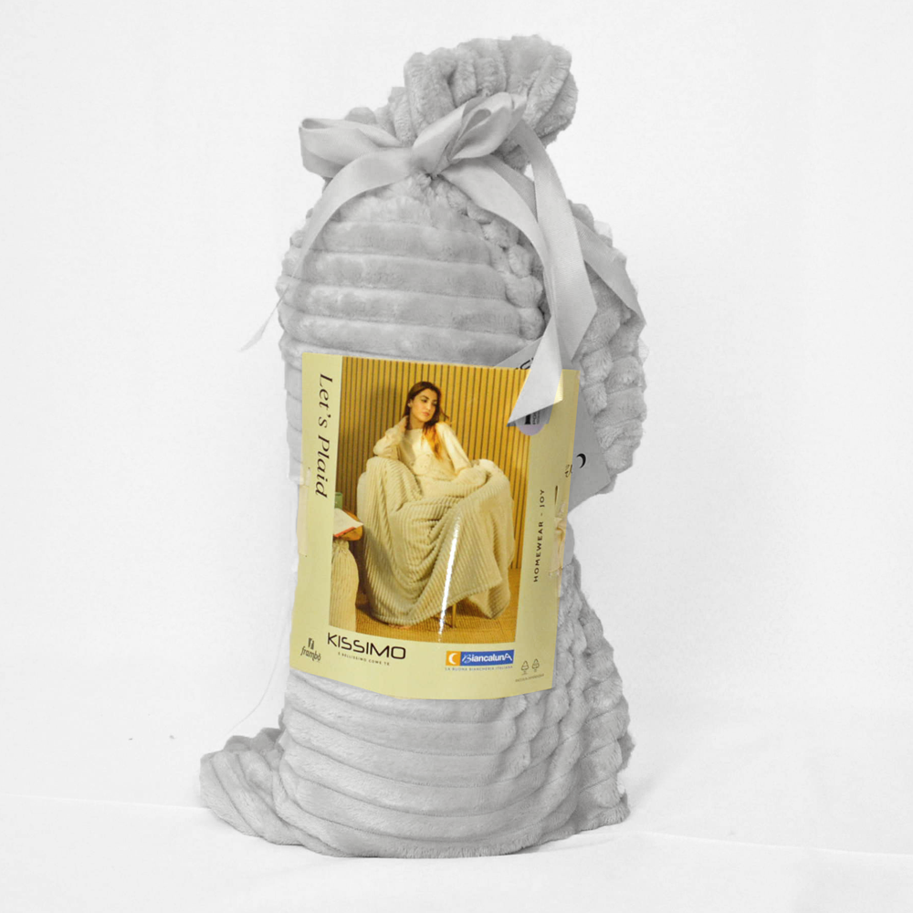 Coperta Plaid Kissimo art joy millerighe Kissimo Biancaluna