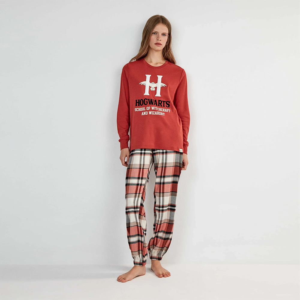 Pigiama Donna Harry Potter in Cotone e Flanella 20491S Gisela
