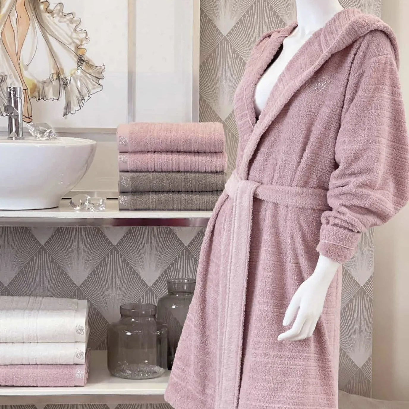 Accappatoio uomo donna in spugna Blumarine art Samira Blumarine