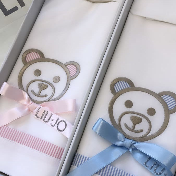 Liu jo Baby Completo 3 pezzi lenzuola Culla (passegino) art Babybear BL427C + colori Liu Jo