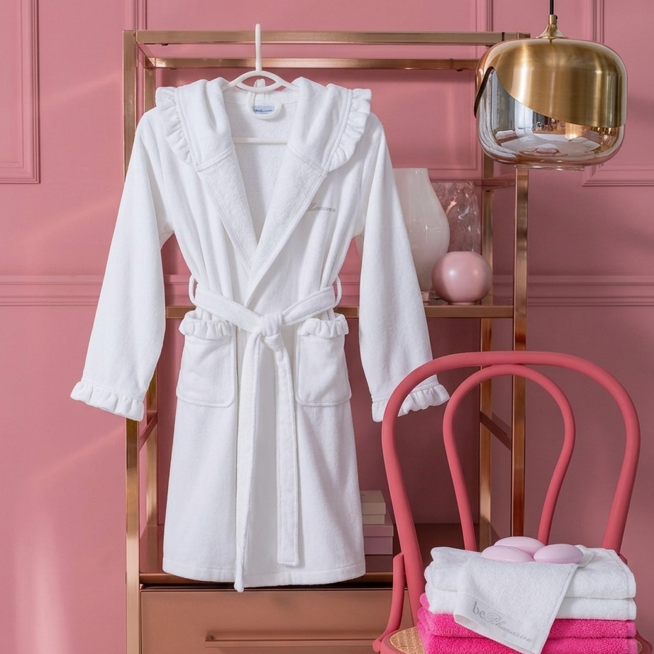 Accappatoio donna in spugna Be Blumarine art Morena col Bianco Blumarine