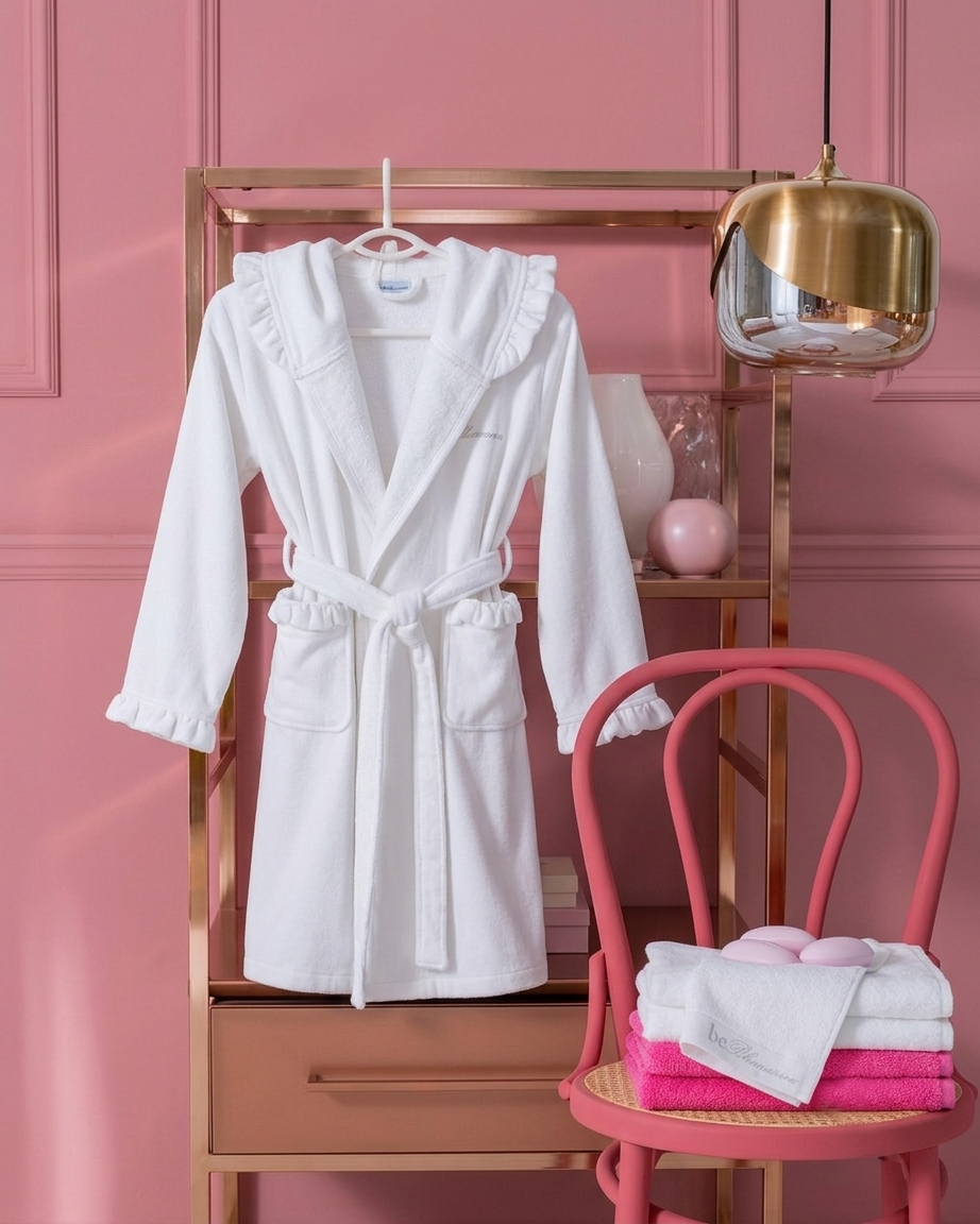Accappatoio donna in spugna Be Blumarine art Morena col Bianco Blumarine