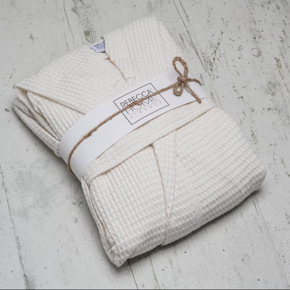 Accappatoio uomo donna nido d ape art Martina di Rebecca Home Rebecca Home