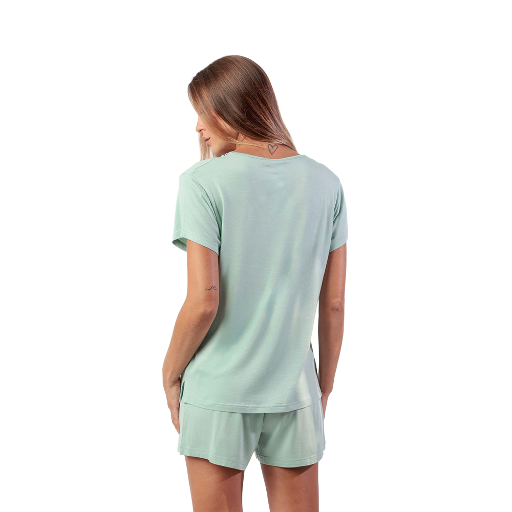 Admas Pigiama estivo Donna art 64108 verde Admas