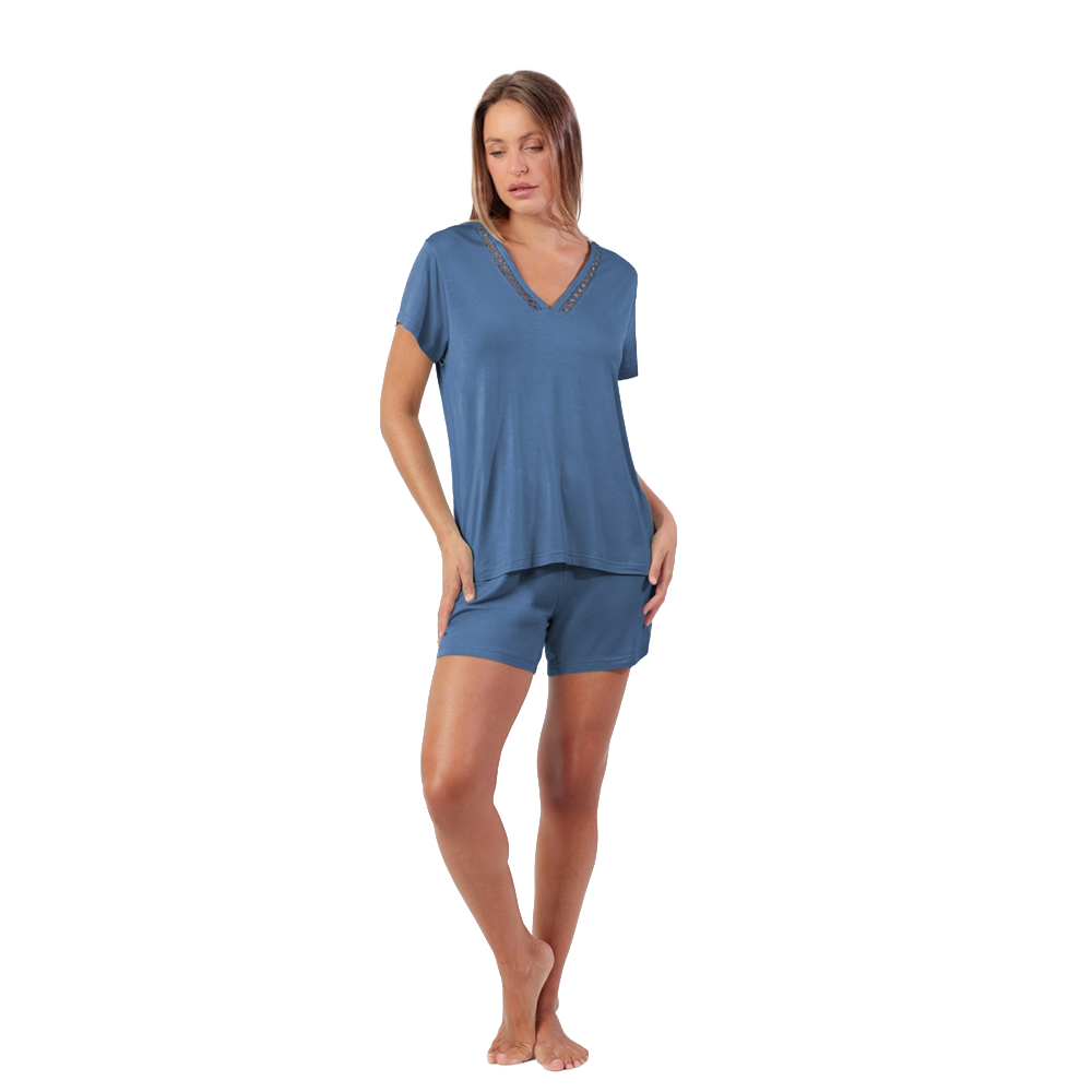 Admas Pigiama estivo Donna art 64108 blu Admas