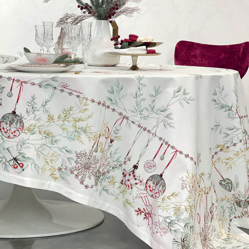 Blumarine Tovaglia natalizia art Bianco Natale 170 x 270 Blumarine
