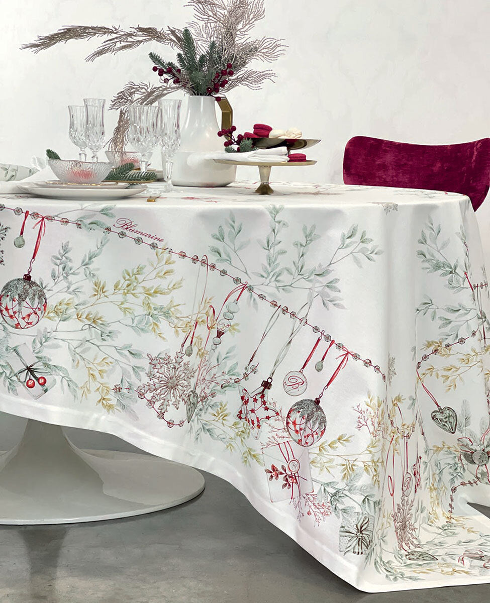 Blumarine Tovaglia natalizia art Bianco Natale 170 x 270 Blumarine