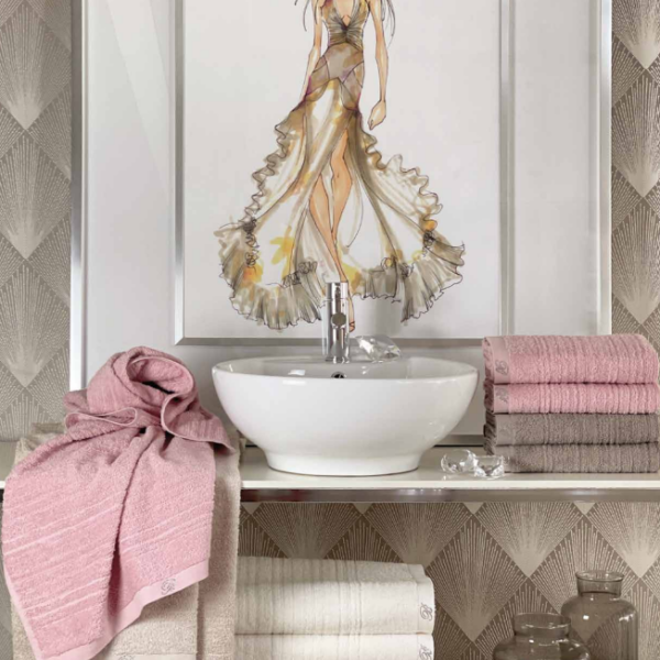 Set asciugamani in spugna viso e ospite Blumarine art Samira +colori Blumarine