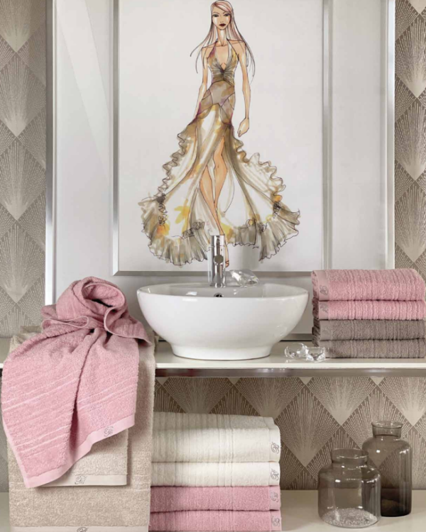 Set asciugamani in spugna viso e ospite Blumarine art Samira +colori Blumarine