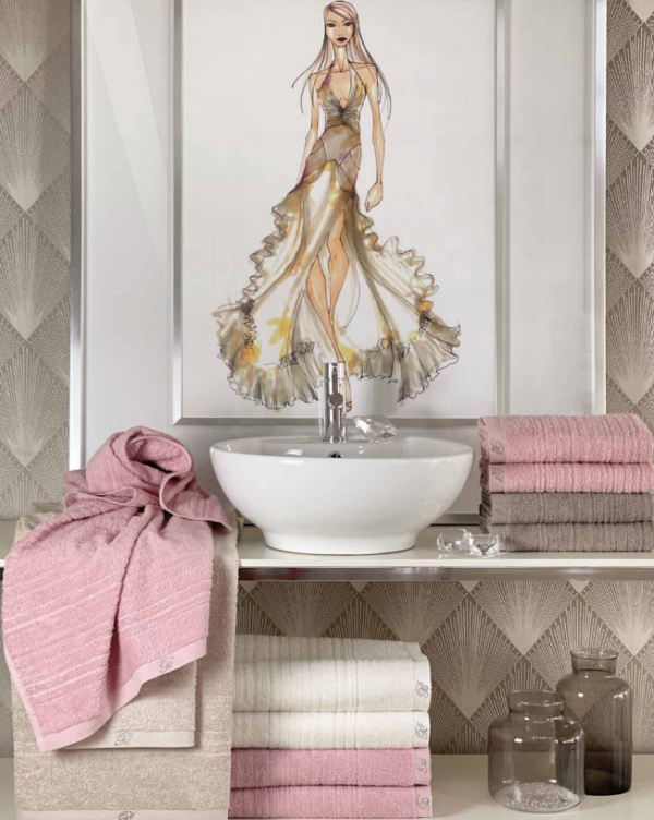 Set asciugamani in spugna viso e ospite Blumarine art Samira +colori Blumarine