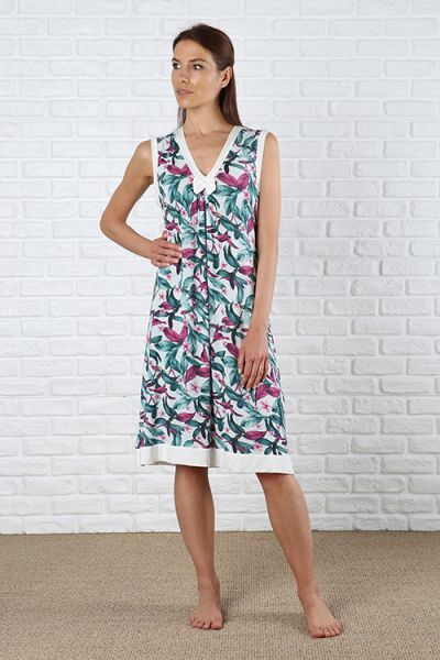 Camicia da notte estiva Donna Maryhome 6M98527 Maryplaid
