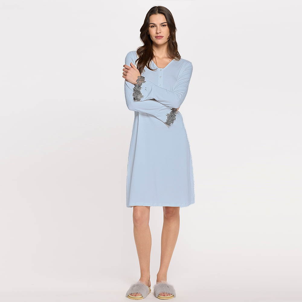 Camicia da notte Liu Jo Notte art DL0100 in viscosa Azzurro Liu Jo
