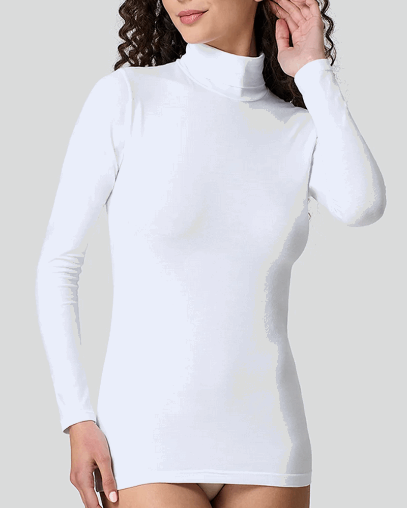 Maglia donna dolcevita Jadea 4267 manica lunga cotone elasticizzato + colori Jadea