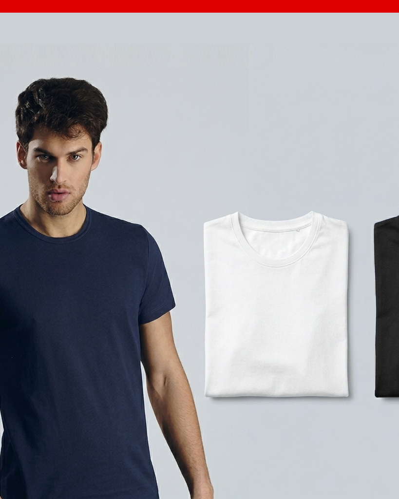 T-shirt maglia girocollo Uomo caldo cotone Kissimo WM 400 Kissimo Biancaluna