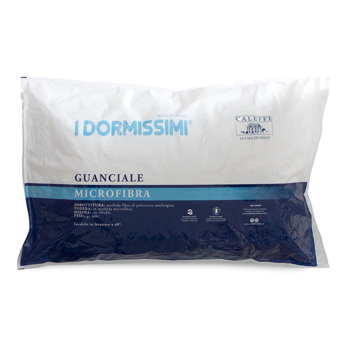 Guanciale in microfibra 50 x 80 cm Caleffi