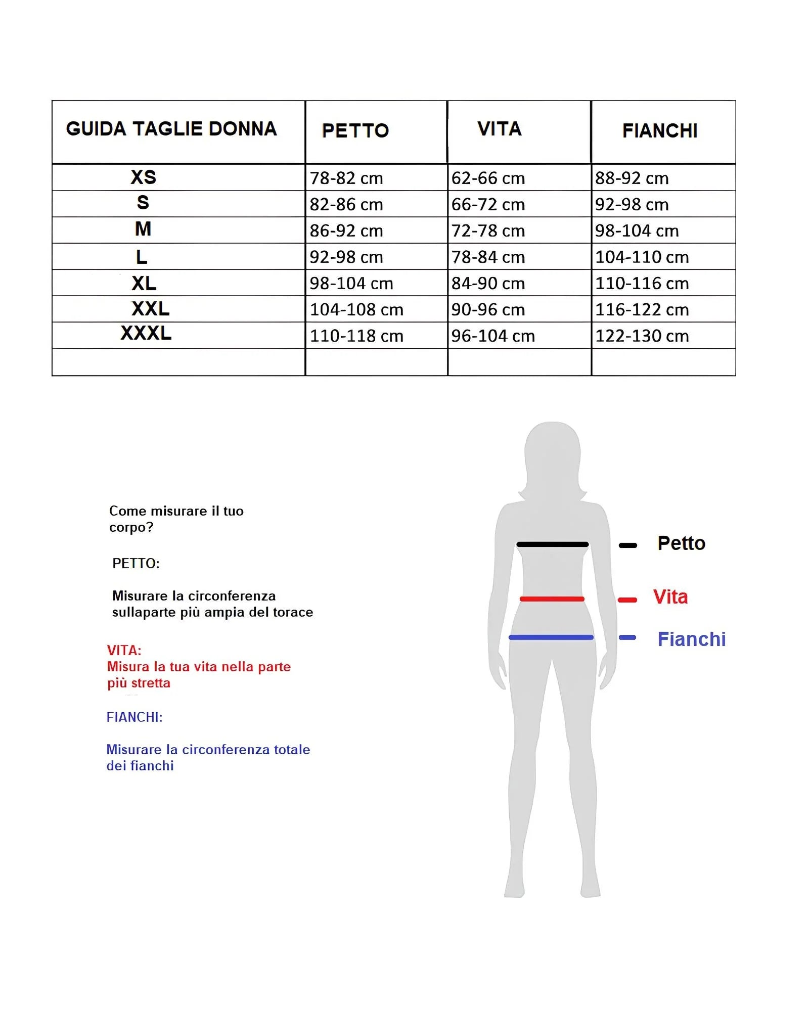 guida taglia pigiami admas