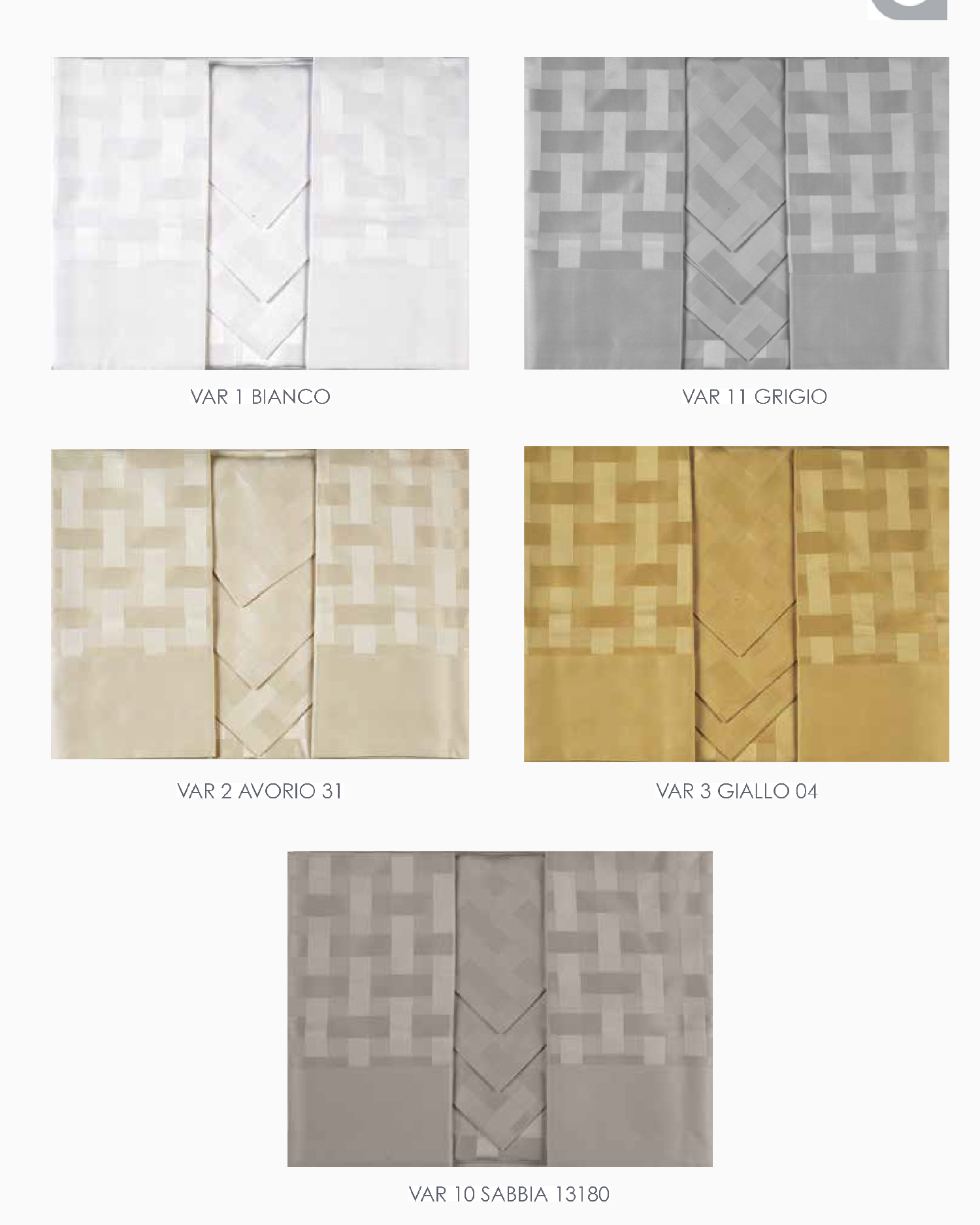 Cavalieri Piazza Pitti Servizio Tavola Cotone jacquard x 12 persone - Intreccio + colori Cavalieri Piazza Pitti