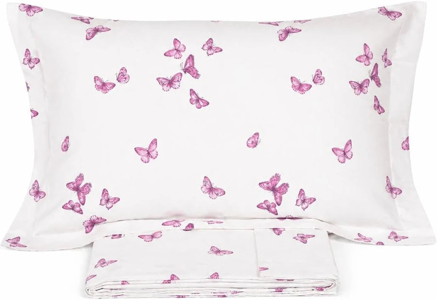 Completo lenzuola matrimoniale in Percalle di cotone 100% Rebecca Home
