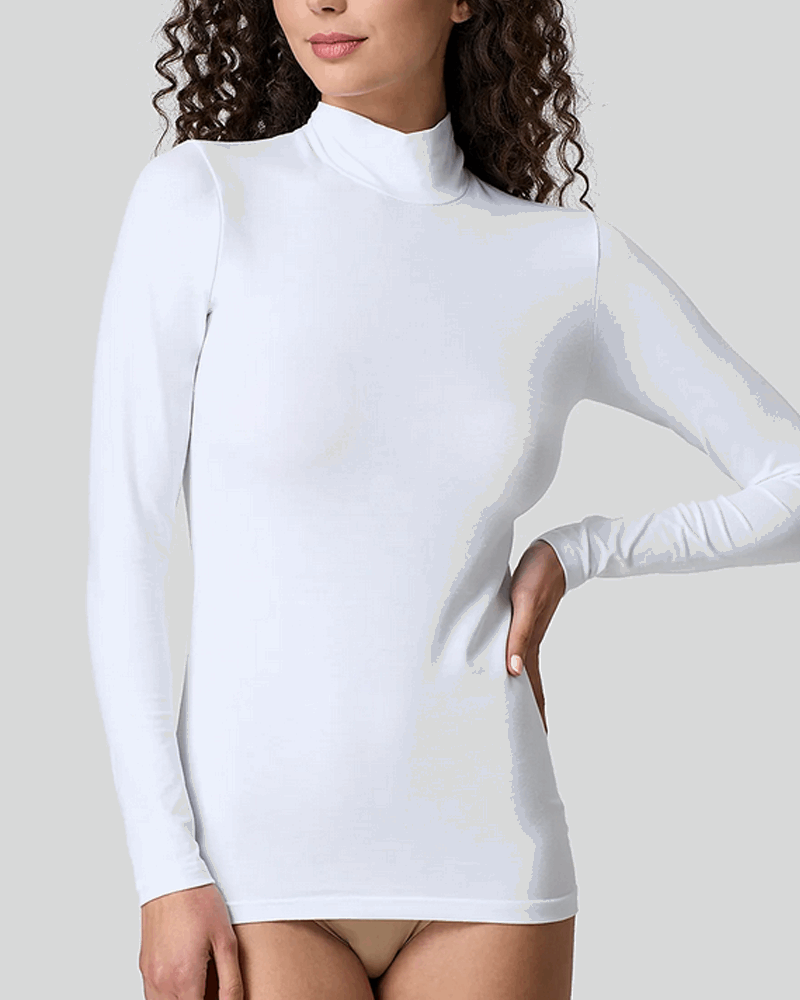 Maglia donna lupetto Jadea 4057 manica lunga cotone elasticizzato + colori Jadea