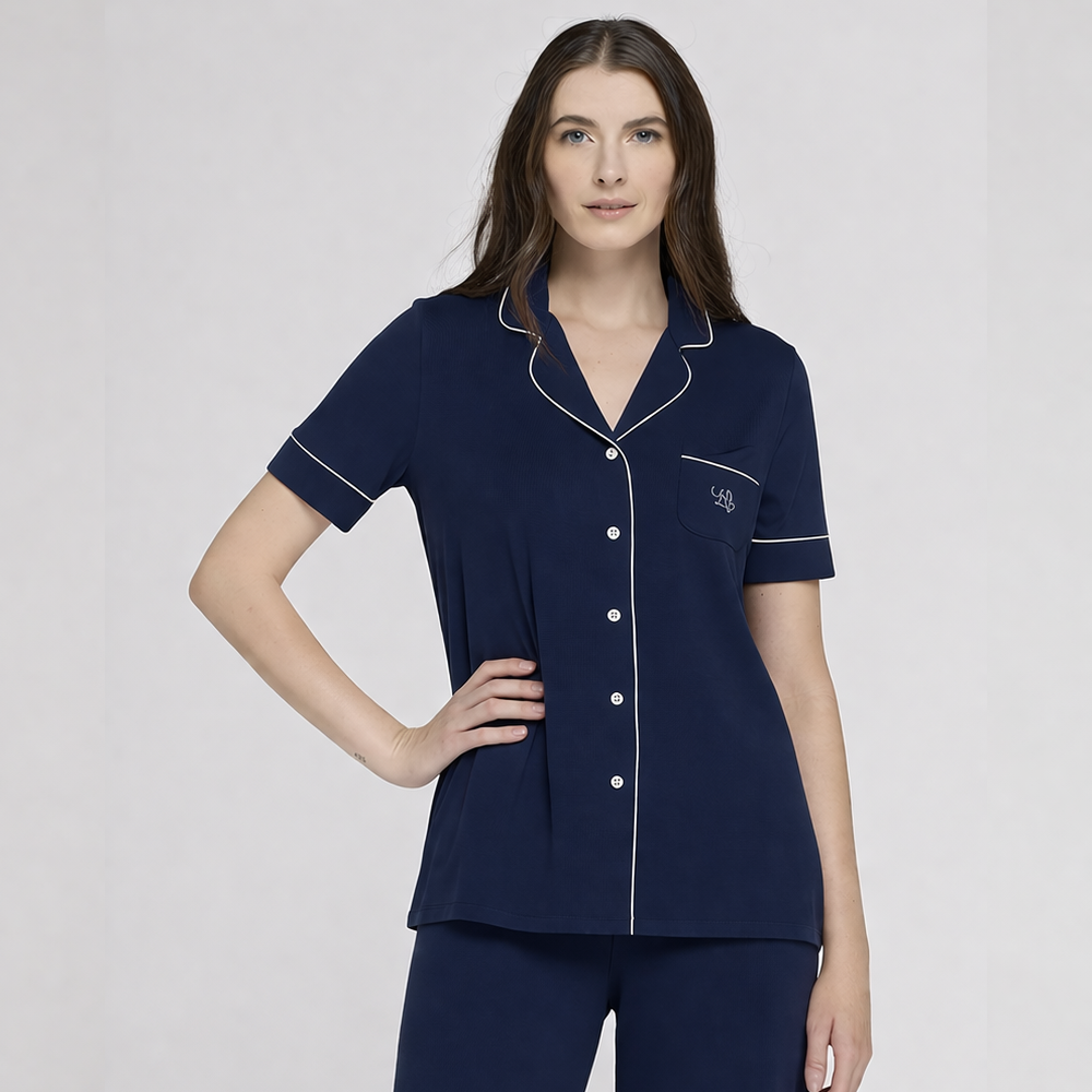 Pigiama donna estivo Liu jo art. DL0131.26 Blu Liu Jo