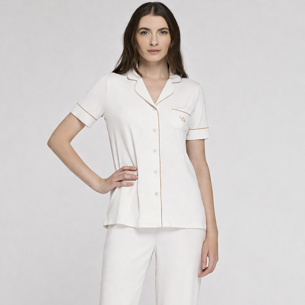 Pigiama donna estivo Liu jo art. DL0131.26 Latte Liu Jo