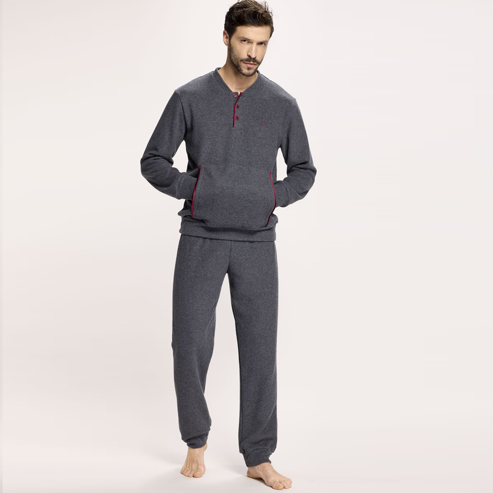 Pigiama Uomo Liu jo Caldo Cotone - DL524 2526 Grigio Liu Jo