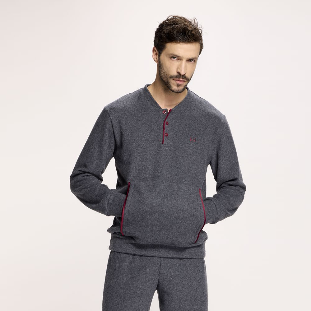 Pigiama Uomo Liu jo Caldo Cotone - DL524 2526 Grigio Liu Jo