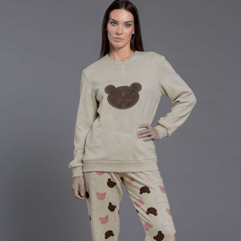Pigiama Donna invernale in Punto Milano art kissimo 26D25001 Kissimo Biancaluna