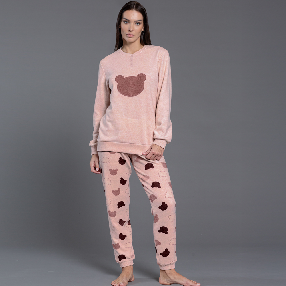 Pigiama Donna invernale in Punto Milano art kissimo 26D25001 Kissimo Biancaluna