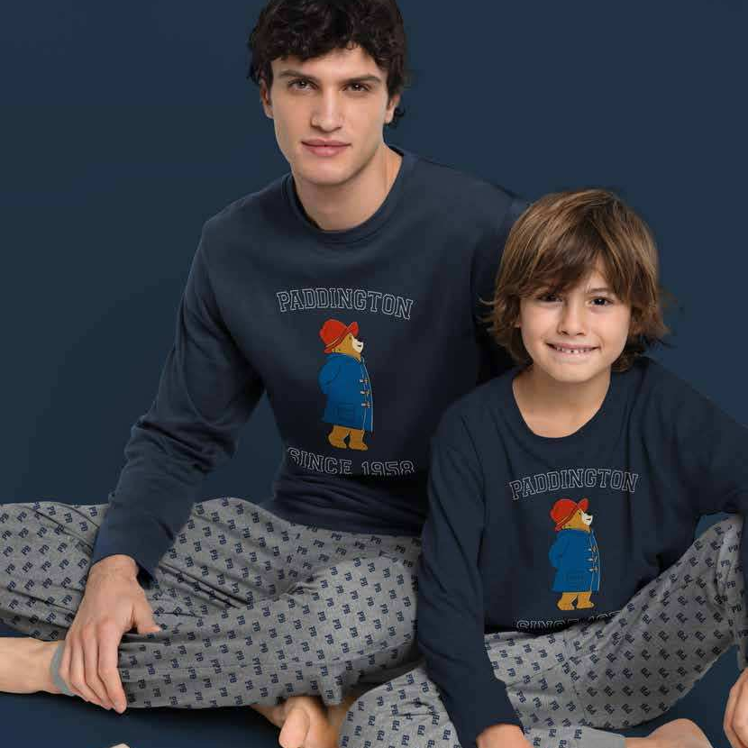 Pigiama Family Uomo Bimbo Paddington 63863 63878 Disney