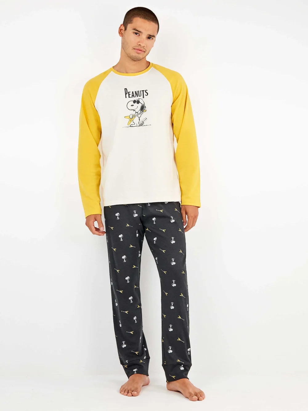 Pigiama Uomo invernale Snoopy - Gisela 0343 Gisela