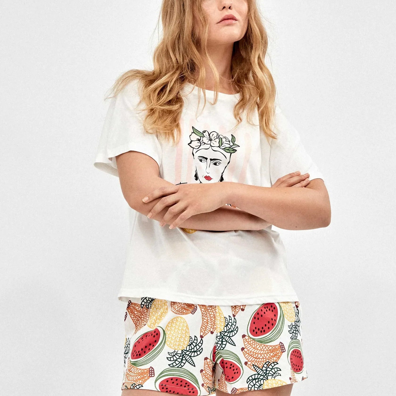 Pigiama Donna estivo gisela 20414 frida kalo Gisela