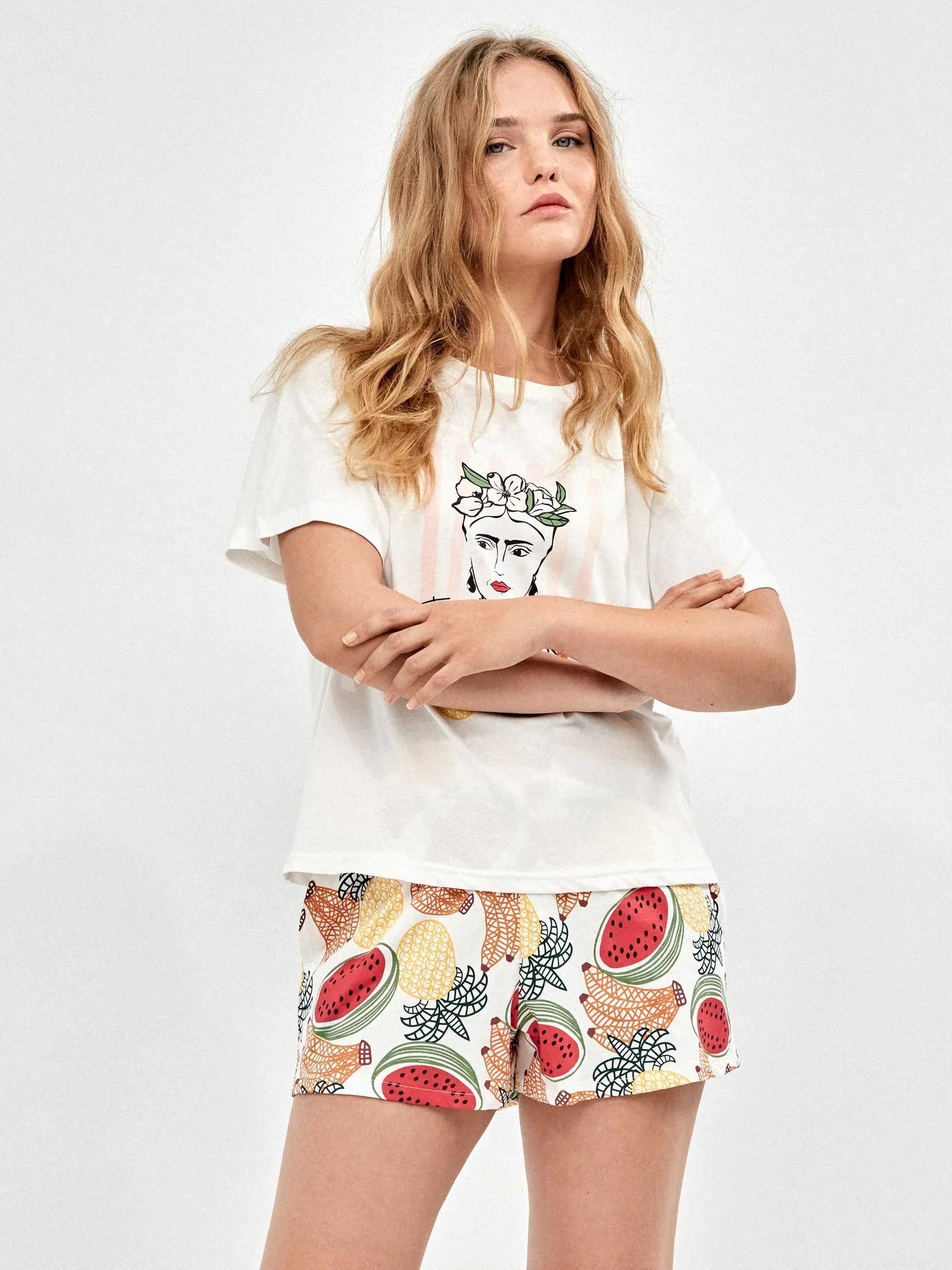 Pigiama Donna estivo gisela 20414 frida kalo Gisela
