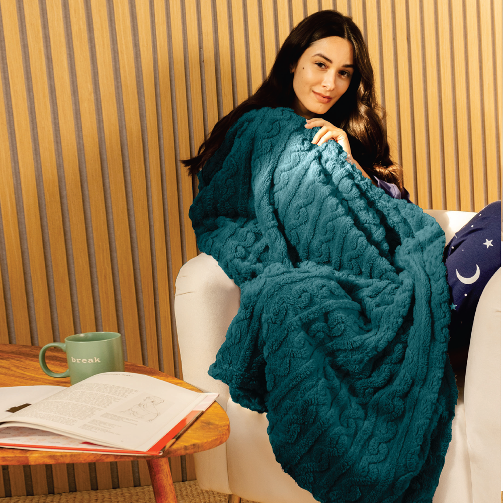 Coperta Plaid Kissimo art holly Intreccio Kissimo Biancaluna