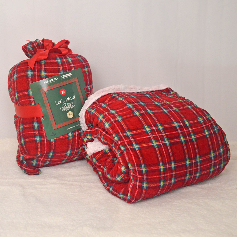 Coperta Plaid Natalizio Kissimo Kissimo Biancaluna
