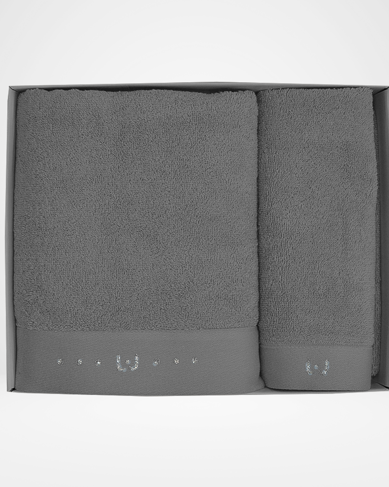 Set asciugamani viso e ospite in spugna LIU JO art Punti luce glitter Liu Jo