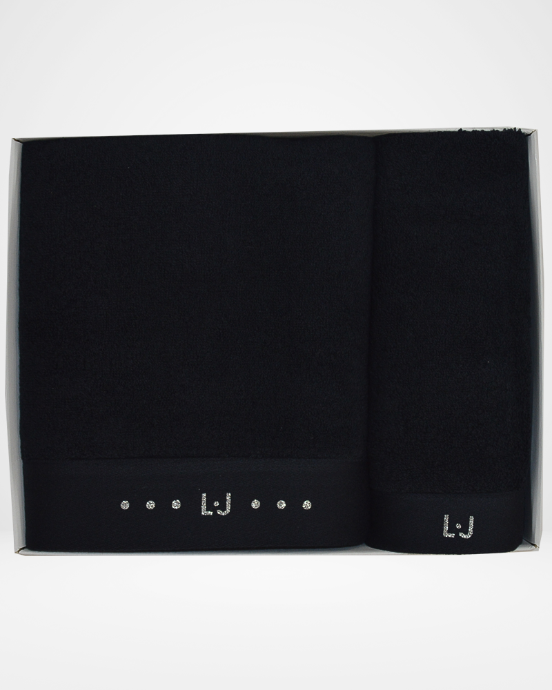 Set asciugamani viso e ospite in spugna LIU JO art Punti luce glitter Liu Jo