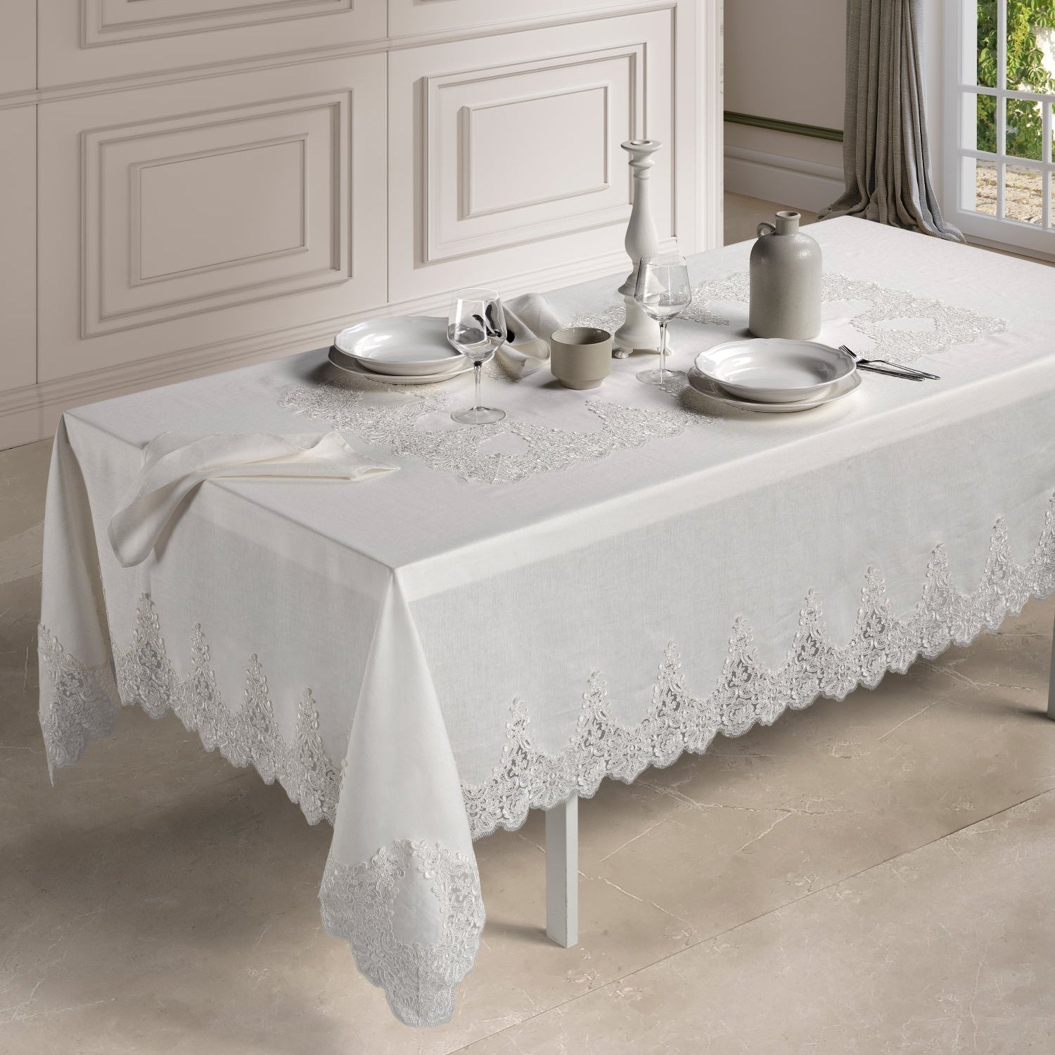 Primo Letto Composè Completo Letto Sposa wedding Art Rebrodè Lino Emozioni Italiane