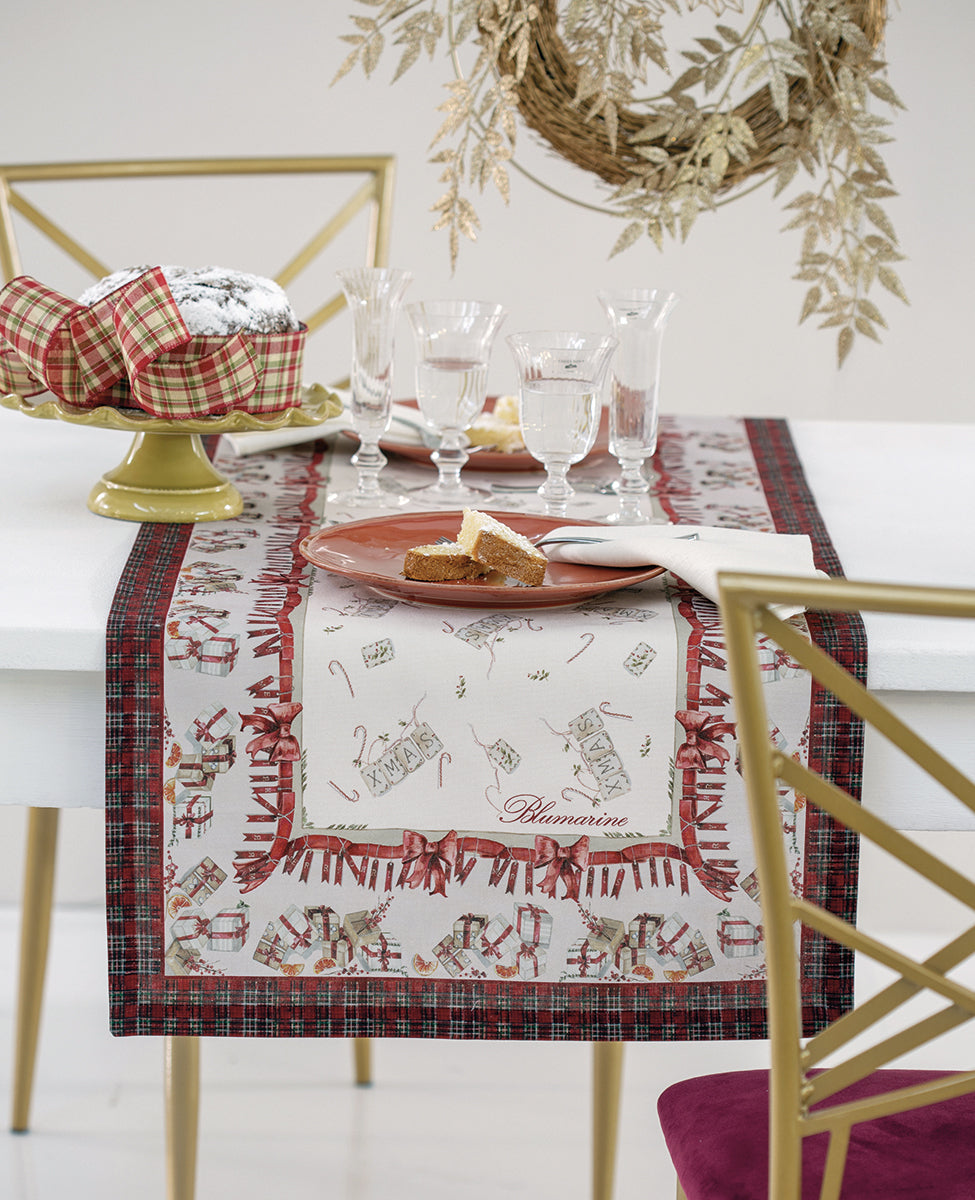 Vis a Vis - Runner christmas art Festa Blumarine var rosso Blumarine