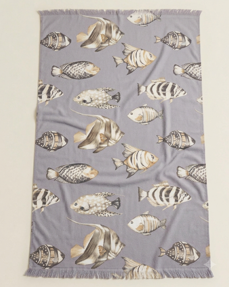 Telo Mare Fouta Micro Spugna Stampato art Oceano + colori Cavalieri Piazza Pitti