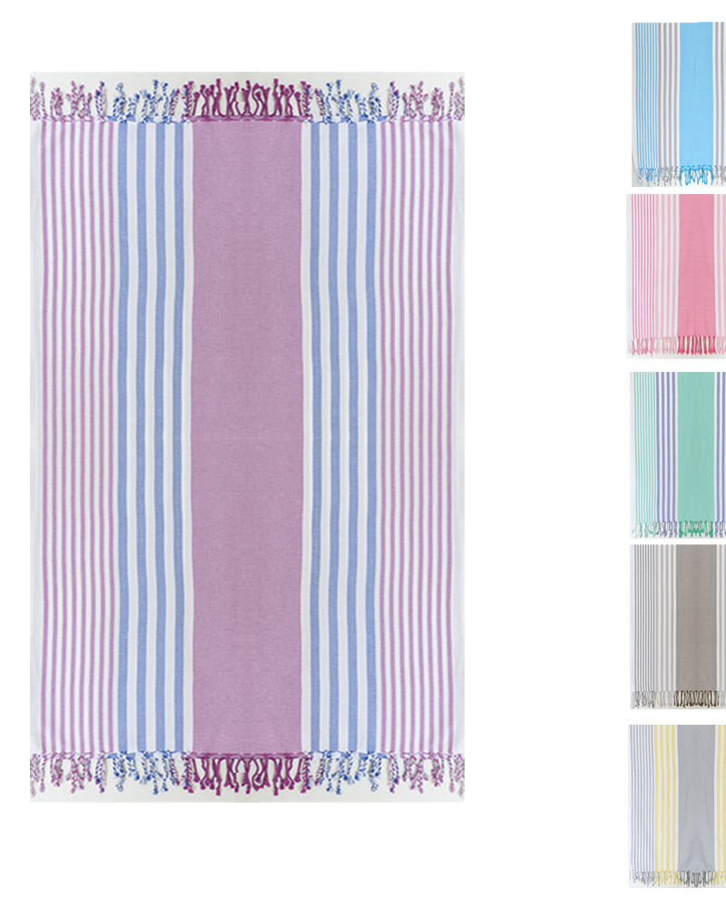 Telo Mare Fouta cotone rigato multicolor - Cavalieri Piazza pitti Cavalieri Piazza Pitti