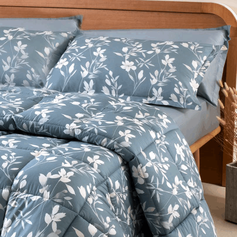 Trapunta Matrimoniale Neith Glen 270x270 Cotone Stampato Neith
