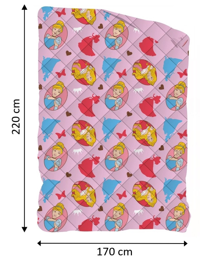 Trapuntino coperta Copriletto trapuntato Disney Princess Disney