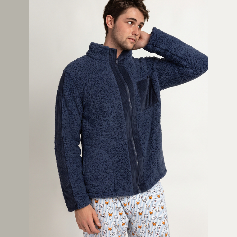 Vestaglia Uomo invernale ADMAS Ski Club 67428 blu Admas