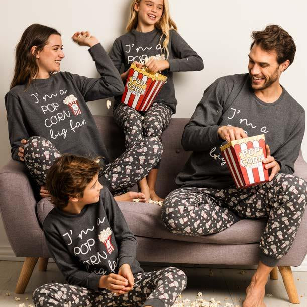 Pigiama Admas Family Uomo Donna Bimbo Bimba art Pop Corn 56223 56593