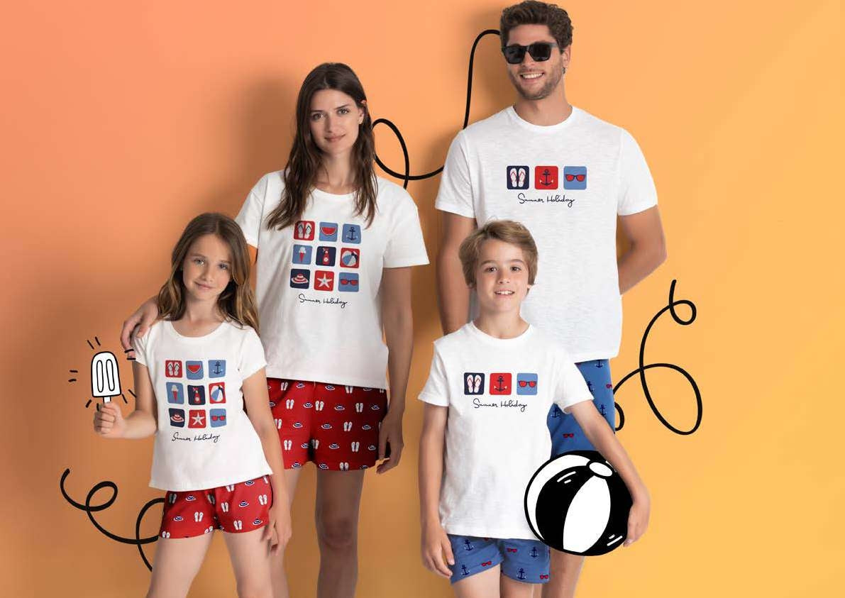 pigiama coordinato famiglia admas