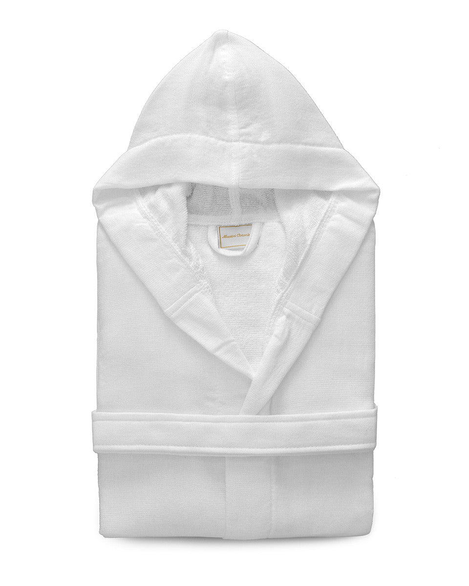 Accappatoio uomo donna in microspugna di Maestri Cotonieri con cappuccio unisex Maestri Cotonieri