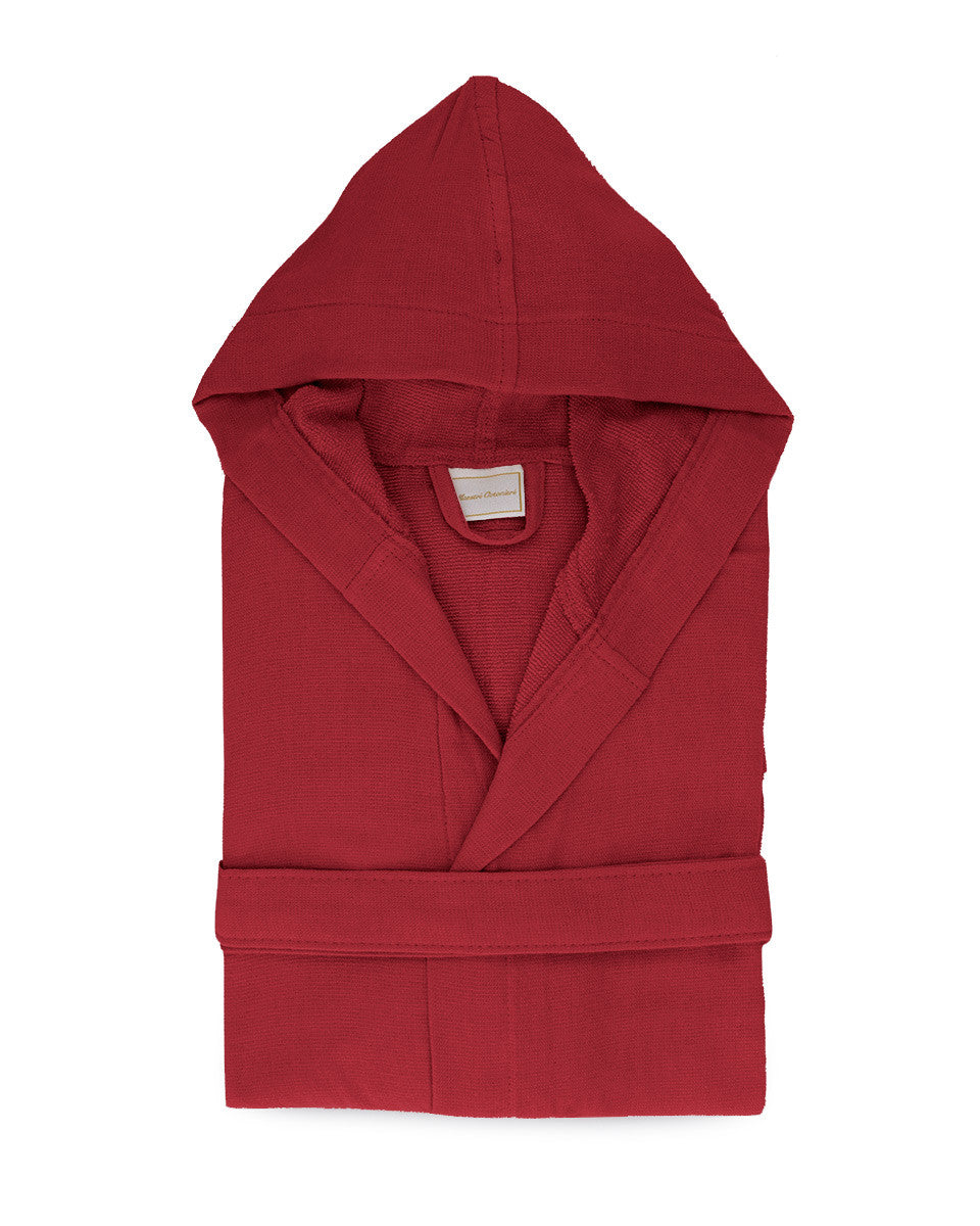 Accappatoio uomo donna in microspugna di Maestri Cotonieri con cappuccio unisex Maestri Cotonieri